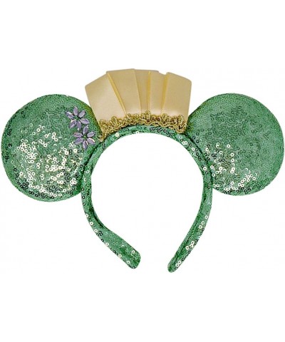 Sequin Mouse Ears Mint Headband with Crown Vacation Birthday and Party Accessory $17.69 Kids' Dress-Up Accessories