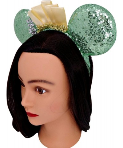 Sequin Mouse Ears Mint Headband with Crown Vacation Birthday and Party Accessory $17.69 Kids' Dress-Up Accessories