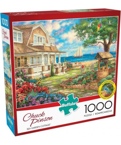 Sea Garden Cottage - 1000 Piece Jigsaw Puzzle with Hidden Images $25.82 Jigsaw Puzzles