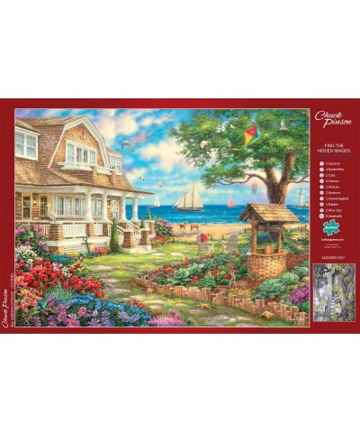 Sea Garden Cottage - 1000 Piece Jigsaw Puzzle with Hidden Images $25.82 Jigsaw Puzzles