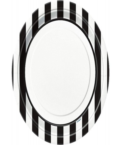 Stripes Round Dinner Paper Plates 9 Midnight Black $15.18 Kids' Party Tableware