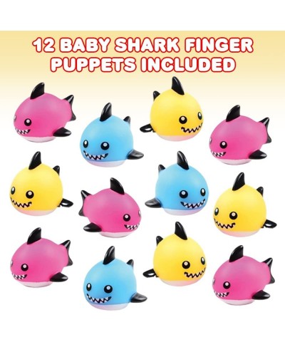 Baby Shark Finger Puppets Set of 12 Finger Puppets for Kids in Assorted Colors Fun Birthday Party Favors Goodie Bag Fillers f...