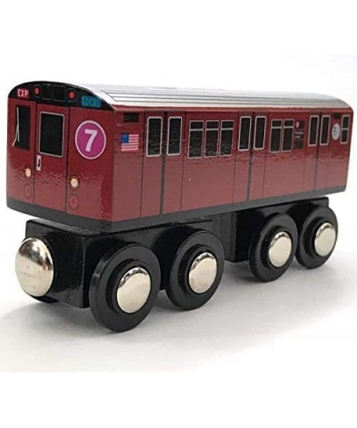 Munipals Wooden MP01-11RB NYC MTA Subway 7 Train Car Flushing Local Redbird R33ML $42.32 Toy Vehicle Playsets