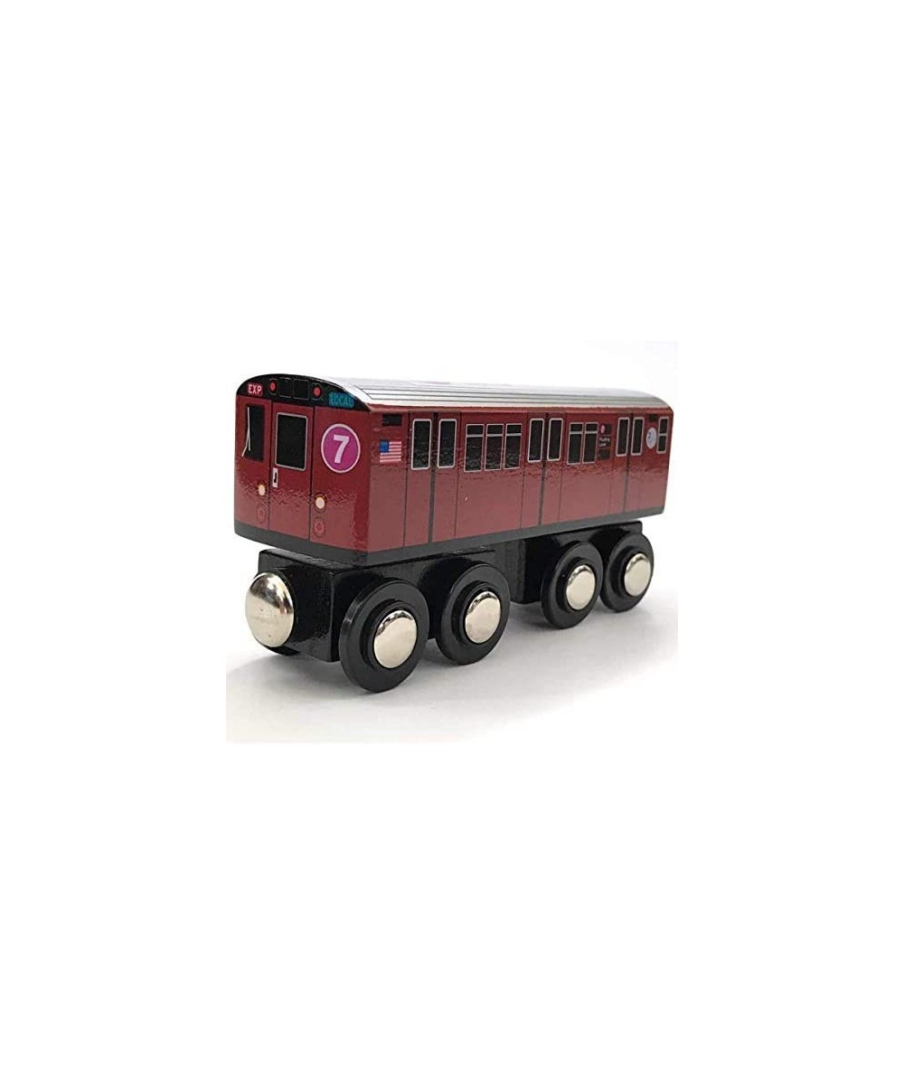 Munipals Wooden MP01-11RB NYC MTA Subway 7 Train Car Flushing Local Redbird R33ML $42.32 Toy Vehicle Playsets