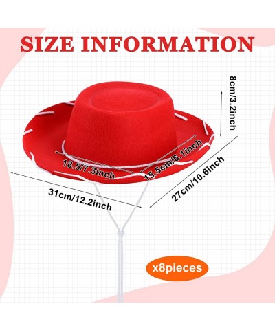 8 Pcs Cowboy Hat Toddler Cowgirl Hat Western Preppy Hat Kids' Costume Hats for Girls Boys Role Play Cosplay Halloween Costume...