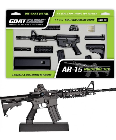 GoatGuns Miniature AR 15 Model Black | 1:3 Scale Diecast Metal Build Kit $69.10 Toy Building Sets