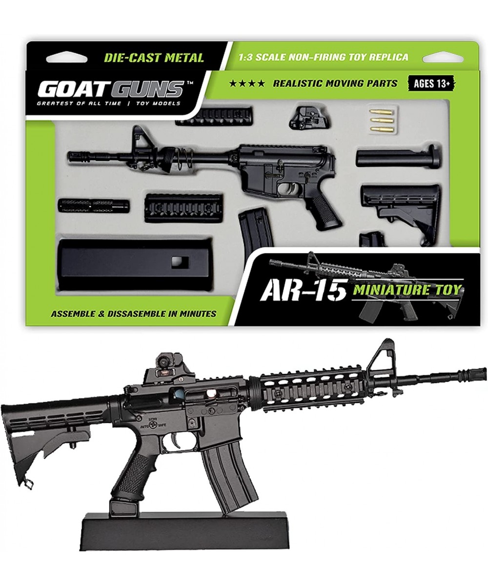 GoatGuns Miniature AR 15 Model Black | 1:3 Scale Diecast Metal Build Kit $69.10 Toy Building Sets