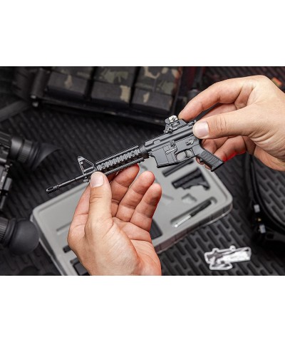 GoatGuns Miniature AR 15 Model Black | 1:3 Scale Diecast Metal Build Kit $69.10 Toy Building Sets