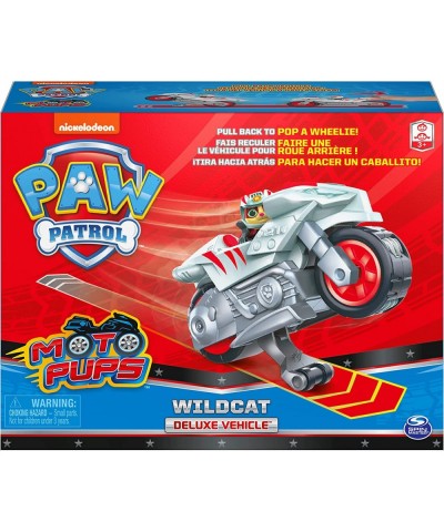 Moto Pups Wildcat’s Deluxe Pull Back Motorcycle Vehicle with Wheelie Feature and Toy Figure $51.07 Play Figure Vehicles