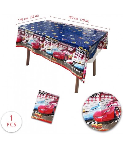 1pc Cars Tablecloth Cute Cars Table Cover Disposable Plastic Birthday Decorations for Racing Car Party Tablecloths Supplies 5...