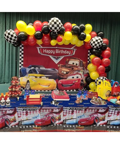 1pc Cars Tablecloth Cute Cars Table Cover Disposable Plastic Birthday Decorations for Racing Car Party Tablecloths Supplies 5...