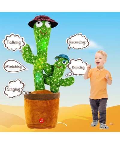 Dancing Cactus Talking Toy Wriggle Singing Cactus Repeats What You Say Soft Plush Talking Toy Speaking Cactus Baby Funny Crea...