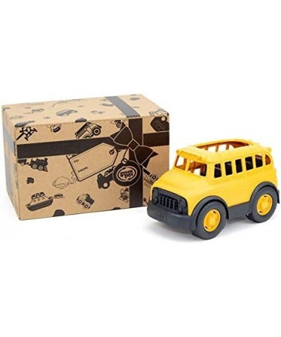 School Bus Yellow FFP - Pretend Play Motor Skills Kids Toy Vehicle. No BPA phthalates PVC. Dishwasher Safe Recycled Plastic M...