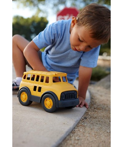 School Bus Yellow FFP - Pretend Play Motor Skills Kids Toy Vehicle. No BPA phthalates PVC. Dishwasher Safe Recycled Plastic M...