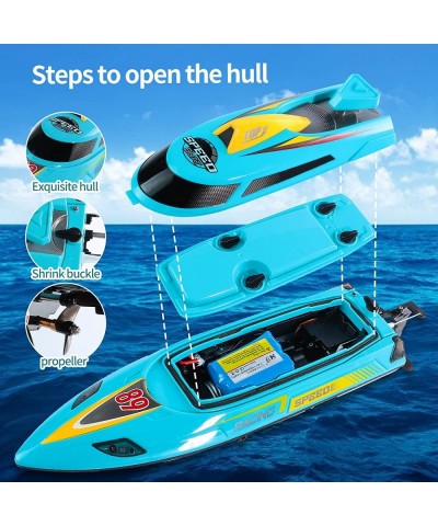 20+MPH Speed 2.4GHz Remote Control Boat Fast RC Boats with Rechargeable Battery for Adults Remote Controlled Boat for Pools a...