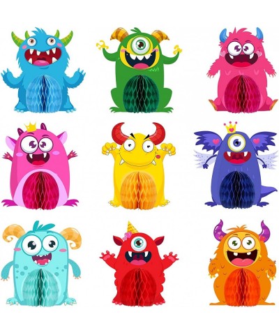 9 Sets Monster Honeycomb Centerpieces Little Monster Party Table Decorations Monsters Themed Birthday Party Supplies Baby Sho...