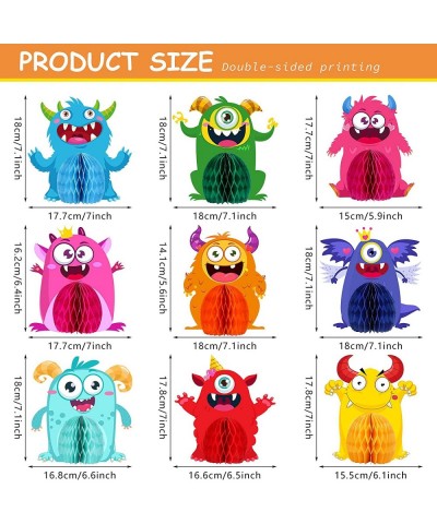 9 Sets Monster Honeycomb Centerpieces Little Monster Party Table Decorations Monsters Themed Birthday Party Supplies Baby Sho...