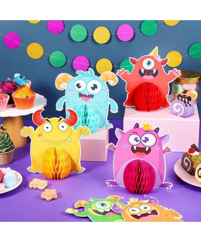 9 Sets Monster Honeycomb Centerpieces Little Monster Party Table Decorations Monsters Themed Birthday Party Supplies Baby Sho...