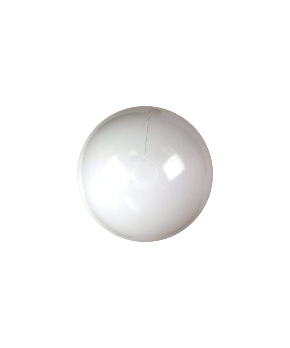 24-Inch Deflated Size Solid White Beach Ball - Inflatable to 18-Inches Diameter $15.84 Toy Sports Products