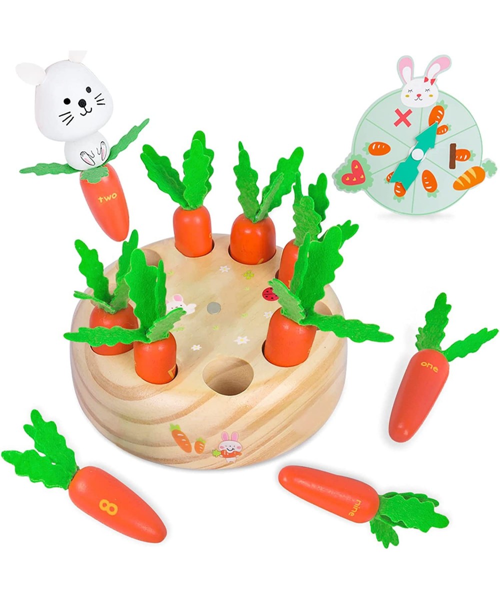 Wooden Toys for Toddlers Montessori for Toddler Carrot Harvest Game Developmental Shape Sorting Matching Puzzle Game for 3 Ye...