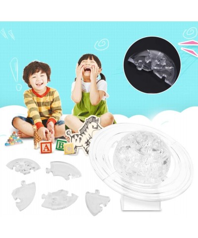 Saturn-Shaped 3D Crystal Puzzle Jigsaw Translucent DIY Blocks Puzzle Gifts Office Desk Toy for Adults and Children(Transparen...