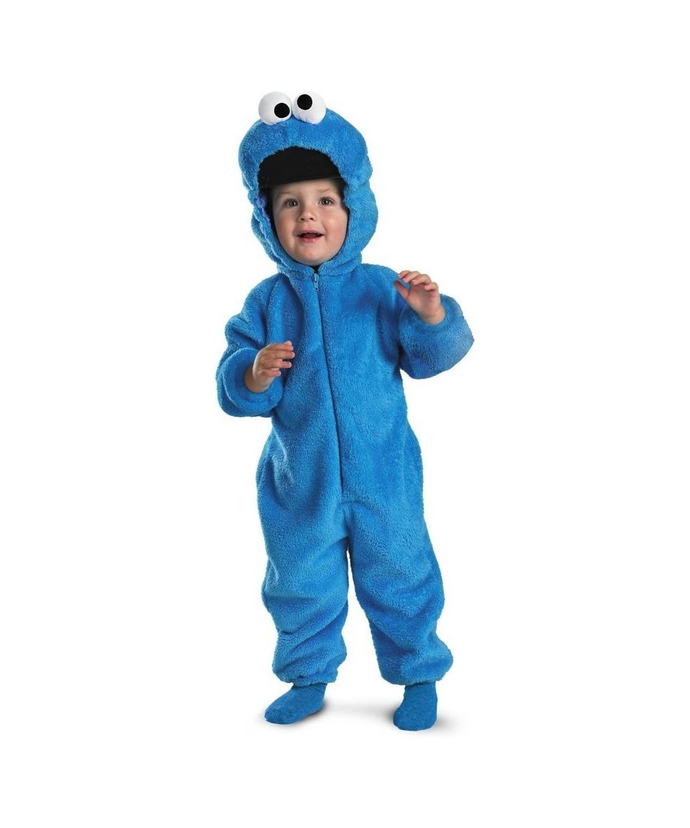 Cookie Monster Deluxe Two-Sided Plush Jumpsuit Costume - Medium (3T-4T) $65.22 Kids' Costumes