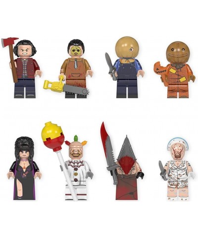 8 Pcs Horror Action Figures Toys Custom Sets Movie Character Minifigures Building Blocks Halloween Easter Gifts for Boys Girl...