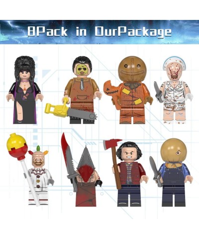 8 Pcs Horror Action Figures Toys Custom Sets Movie Character Minifigures Building Blocks Halloween Easter Gifts for Boys Girl...