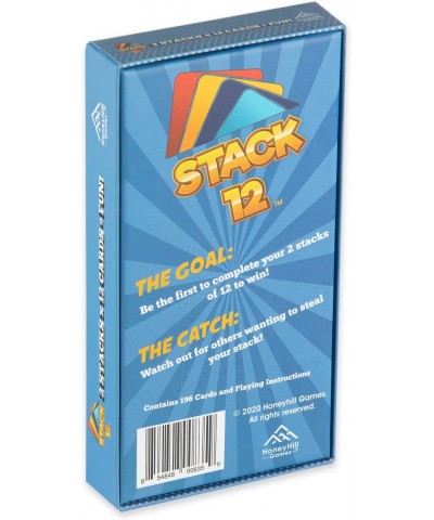 Stack 12 Fun Family Card Game in Rigid Box with 196 Cards for 2 to 6 Players for Ages 7 Years and up $27.30 Card Games