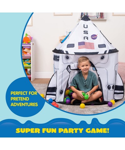 Rocket Ship Play Tent Pop up Play Tent Kids Indoor Outdoor Spaceship Playhouse Tent Set $51.40 Kids' Play Tents & Tunnels