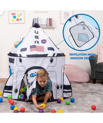 Rocket Ship Play Tent Pop up Play Tent Kids Indoor Outdoor Spaceship Playhouse Tent Set $51.40 Kids' Play Tents & Tunnels