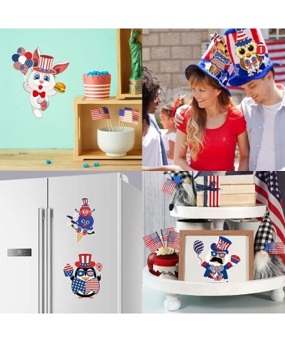 HOWA 4th of July Patriotic Crafts Stickers for Kids 24 Sheets Independence Day Red White Blue Stickers for Kids DIY Party Gam...