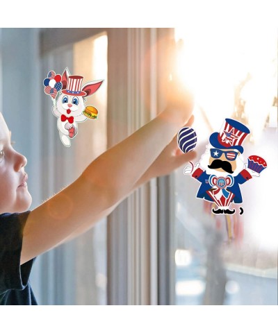 HOWA 4th of July Patriotic Crafts Stickers for Kids 24 Sheets Independence Day Red White Blue Stickers for Kids DIY Party Gam...