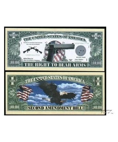 Set of 5 - Second Amendment Gun Million Dollar Bill $14.77 Gags & Practical Joke Toys