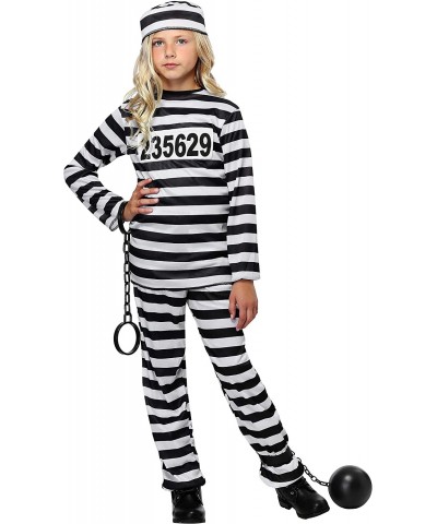 Girl's Prisoner Costume Kid's Prison Uniform Outfit $44.21 Kids' Costumes