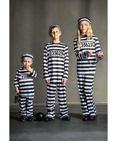 Girl's Prisoner Costume Kid's Prison Uniform Outfit $44.21 Kids' Costumes