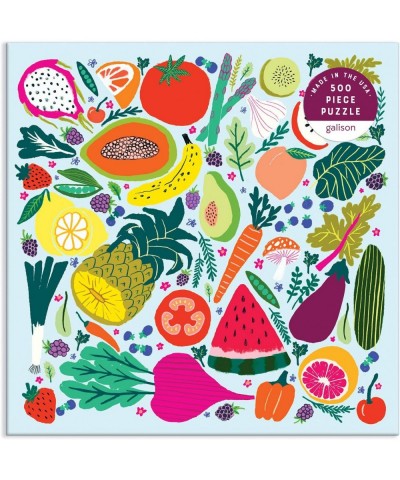 Garden Candy 500 Piece Puzzle from - Featuring a Bright and Colorful Collage of Fruits and Vegetables 19" x 19" Fun & Challen...