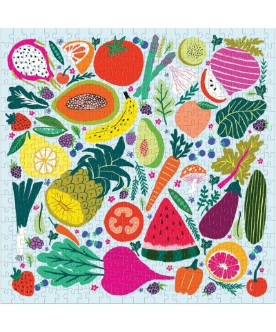 Garden Candy 500 Piece Puzzle from - Featuring a Bright and Colorful Collage of Fruits and Vegetables 19" x 19" Fun & Challen...