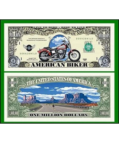 American Biker Million Dollar Bill in Currency Holder $16.07 Gags & Practical Joke Toys