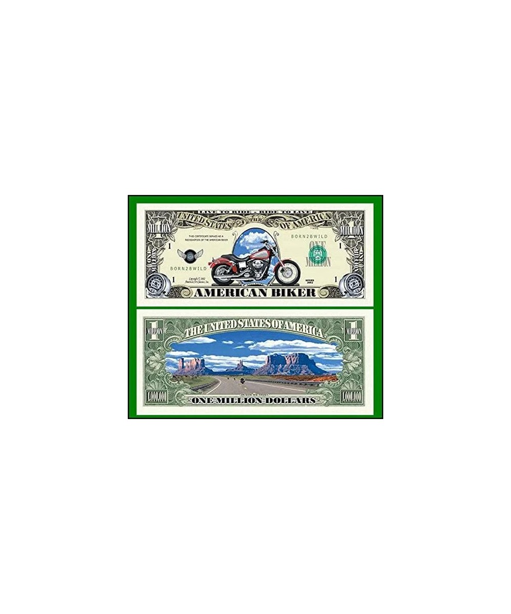 American Biker Million Dollar Bill in Currency Holder $16.07 Gags & Practical Joke Toys