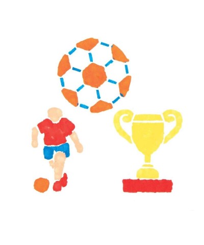 FE465 Soccer Craft Stencils - Pack of 8 Plastic Stencils for Children Ideal for Kids to Create and Design Football Themed Boo...