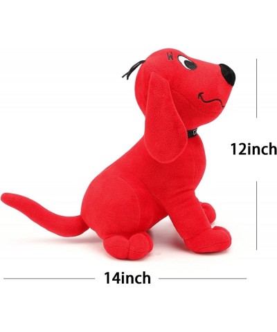 12 Inch Red Plush Dog Toy Stuffed Animals Dog Plushie Doll Sitting Puppy Dog Pillow Kids Boys Girls Birthday Gift Educational...