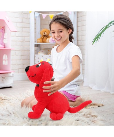 12 Inch Red Plush Dog Toy Stuffed Animals Dog Plushie Doll Sitting Puppy Dog Pillow Kids Boys Girls Birthday Gift Educational...