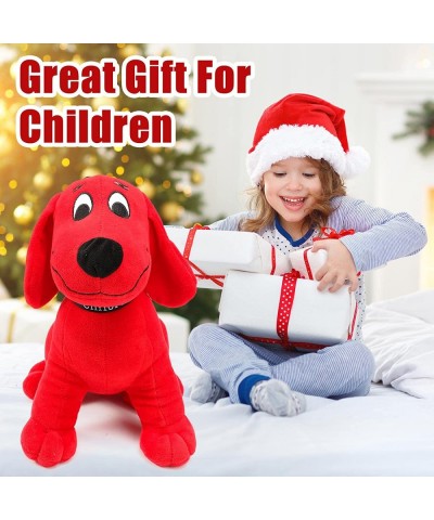 12 Inch Red Plush Dog Toy Stuffed Animals Dog Plushie Doll Sitting Puppy Dog Pillow Kids Boys Girls Birthday Gift Educational...