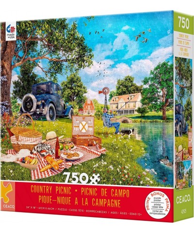 Dominic Davison - Country Picnic - 750 Piece Jigsaw Puzzle $17.28 Jigsaw Puzzles