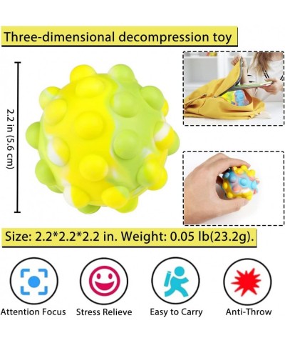 Pop Fidget 3D Balls Toys Stress 2 Pack Ball Fidgets Bubbles Squeeze Sensory Squishy Stressball Fidgetball Foam Bouncy Autism ...