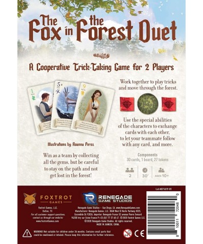 Fox in the Forest Duet Card Game for 2 Players Aged 10 & Up Brown $27.14 Card Games