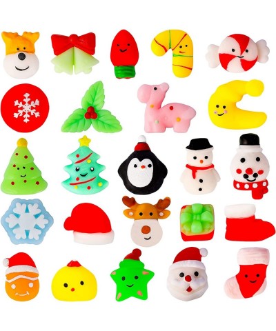 24Pcs Christmas Squishies Toys Mochi Squishy Toys Bulk Party Favor for Kids Christmas Stocking Stuffers Goodie Bag Filler Bul...