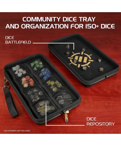 Tabletop Community DND Dice Case and Dice Rolling Tray - Dice Holder and Storage for up to 500 RPG Dice with Rugged Protectiv...