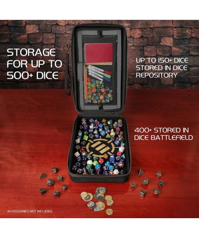 Tabletop Community DND Dice Case and Dice Rolling Tray - Dice Holder and Storage for up to 500 RPG Dice with Rugged Protectiv...